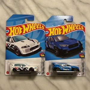 Hotwheels - Honda Civic Custom and Ford Mustang Mach-E 1400